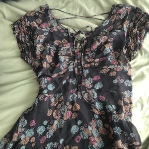 Free People Tie-up floral sundress